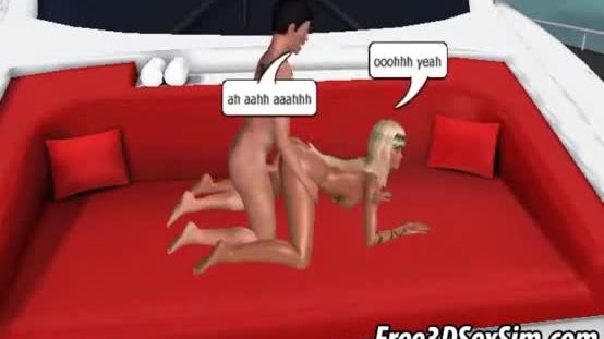 Yummy 3d cartoon blonde gets fucked on a boat