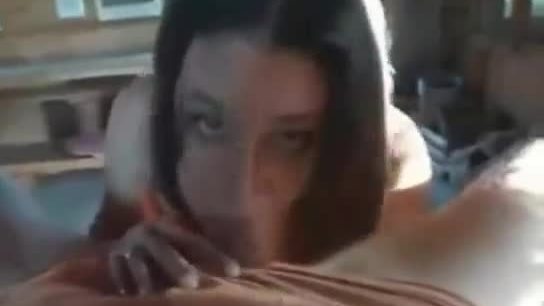 Amateur brunette sucking and titty fucking with facial